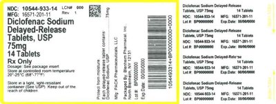 Label 75mg 14ct (Label Diclofenac Sodium Dr Tabs 75mg Bpi(10544 933 14) Pack(16571 201 11) Rev1)